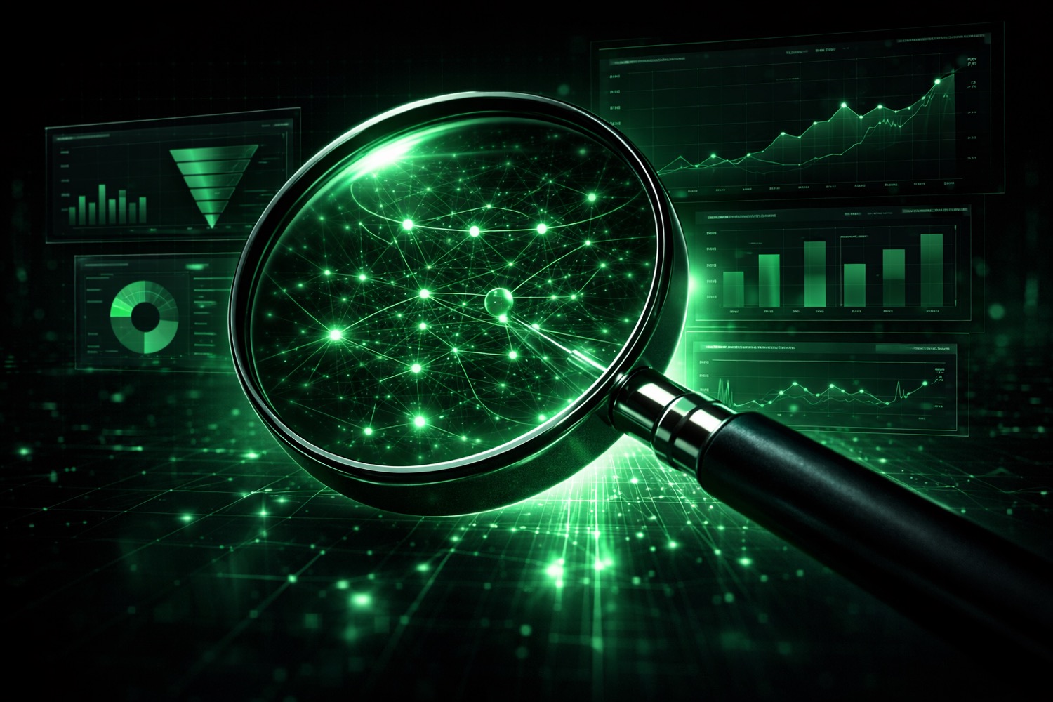 Dashboard de funil de aquisicao mostrando atribuicao multi-touch entre canais